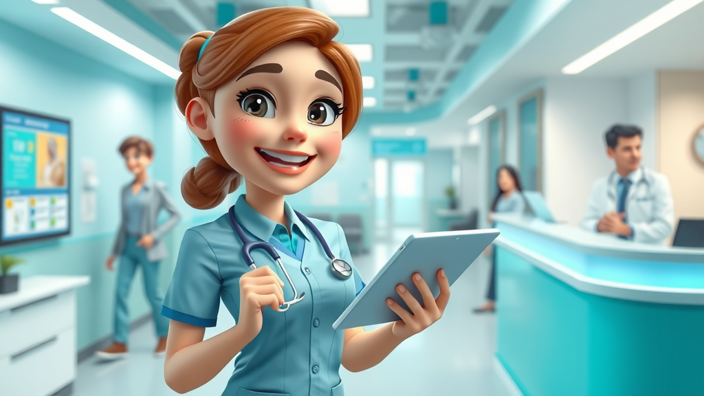 client care and education for veterinarians in australia - Veterinary receptionist using digital tablet to send reminders in a bright modern clinic