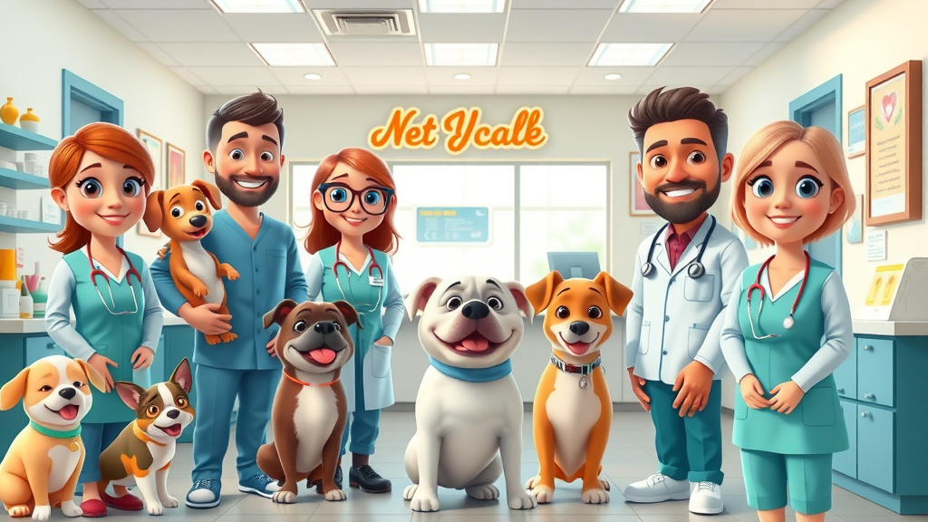 client care and education for veterinarians in australia - Veterinary team greeting pet owners at a vibrant clinic reception