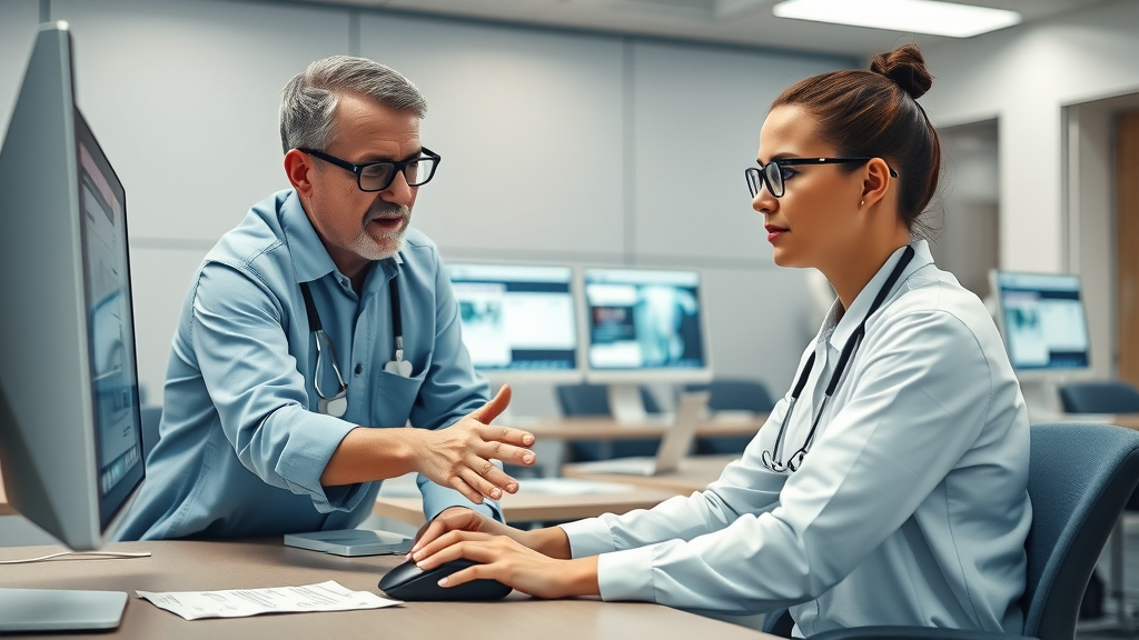 Veterinary staff training session for new software – technology adoption in practice