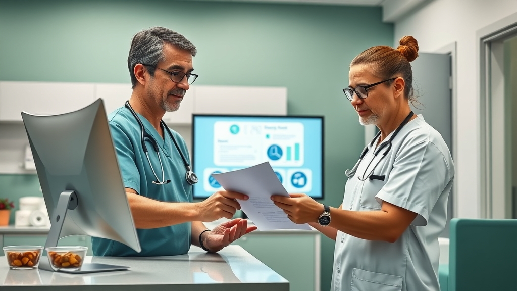 Clinic staff explaining pet insurance waiting periods, exclusions, and pay the gap for eligible vet bills in Australia at reception